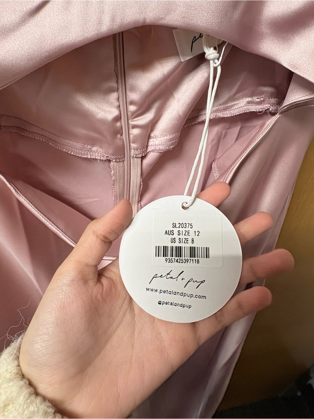 Petal & Pup Dusty Rose Satin Maxi Dress - Picture 2 of 4